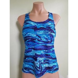 Go by Gossip Active swim racerback tankini top size S
